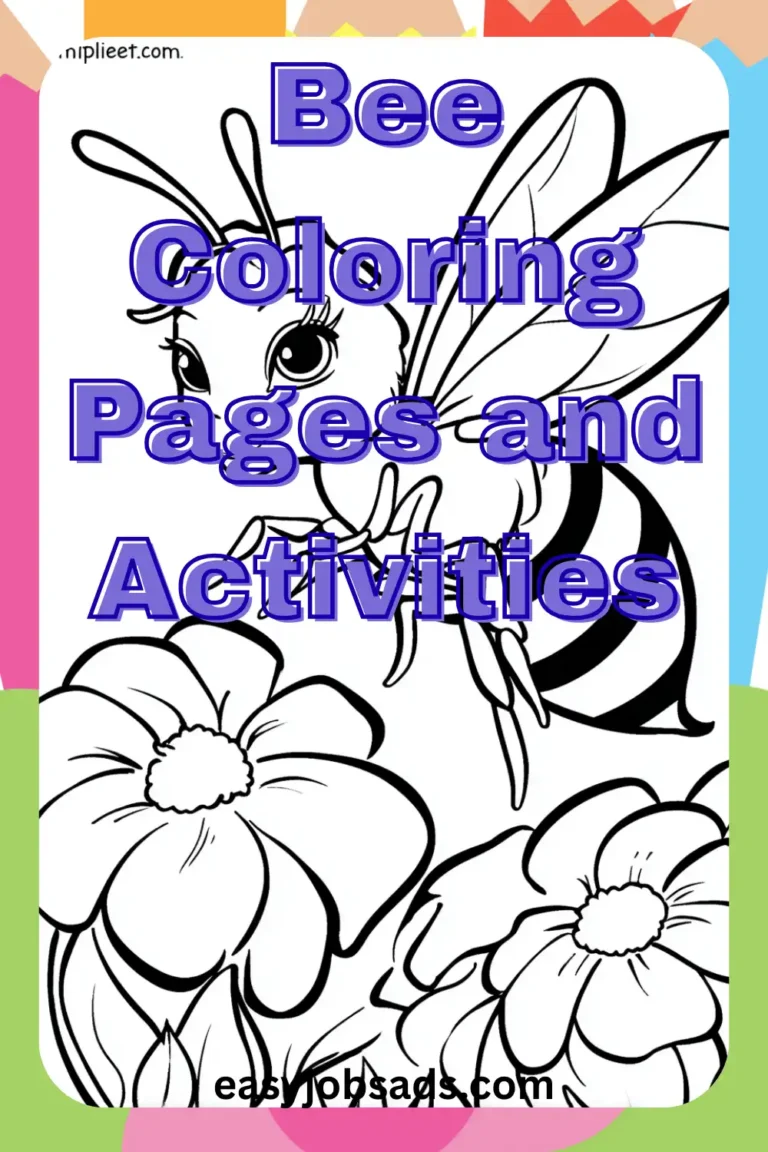 Bee Coloring Pages and Activities