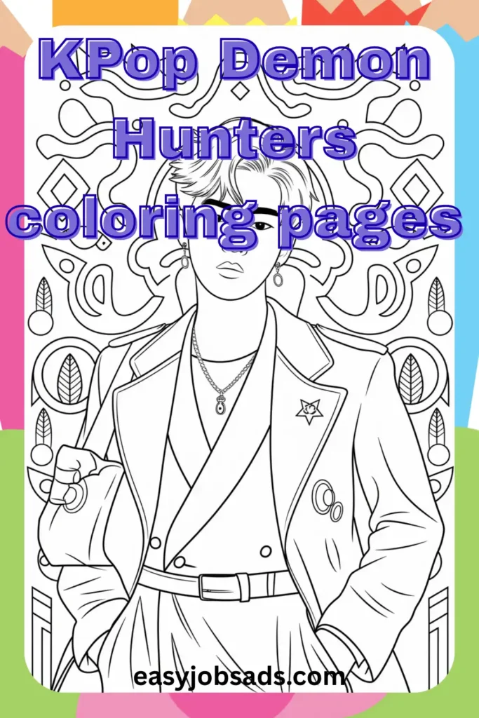 KPop Demon Hunters coloring pages
