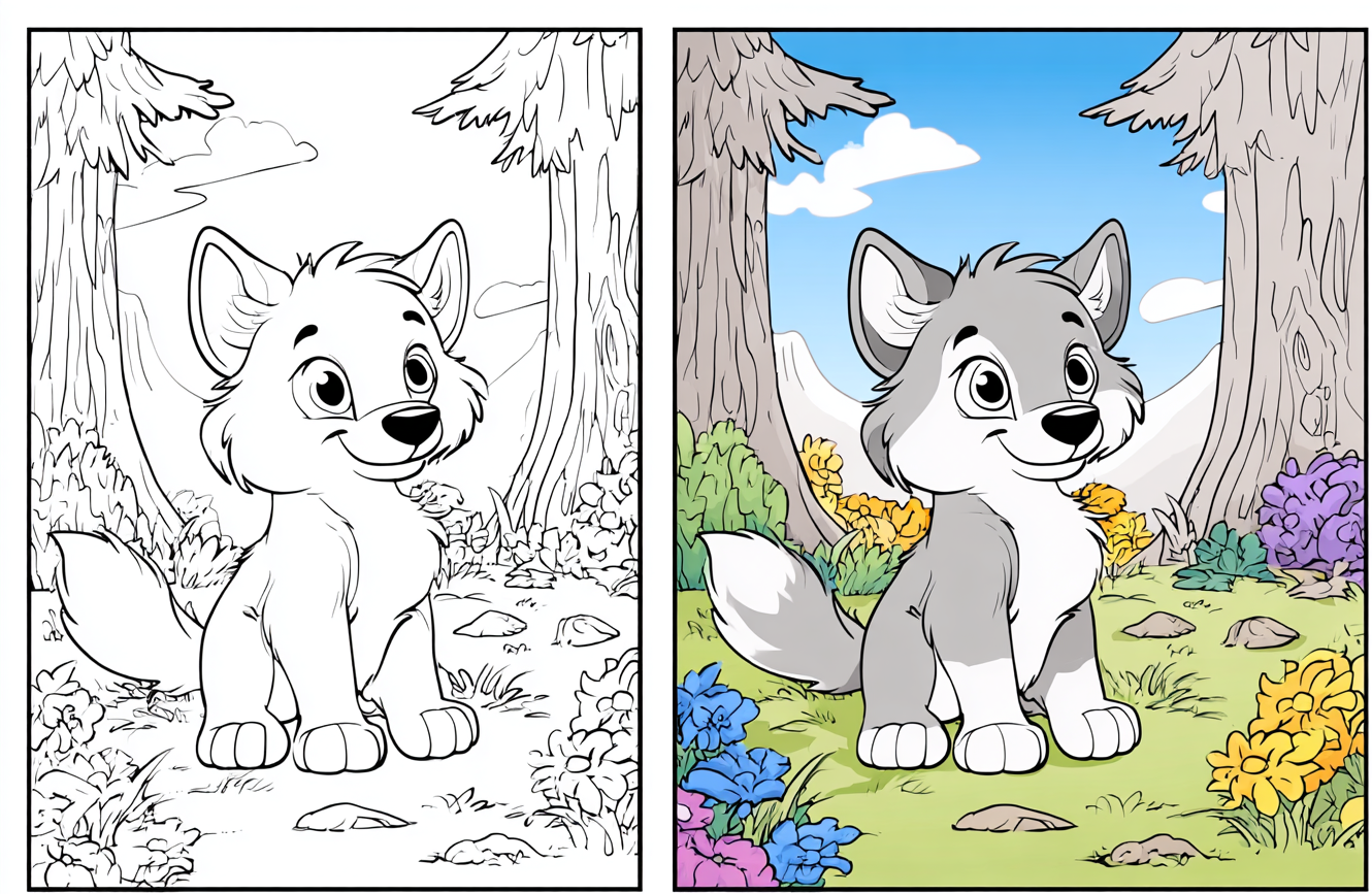 Wolf Coloring Pages