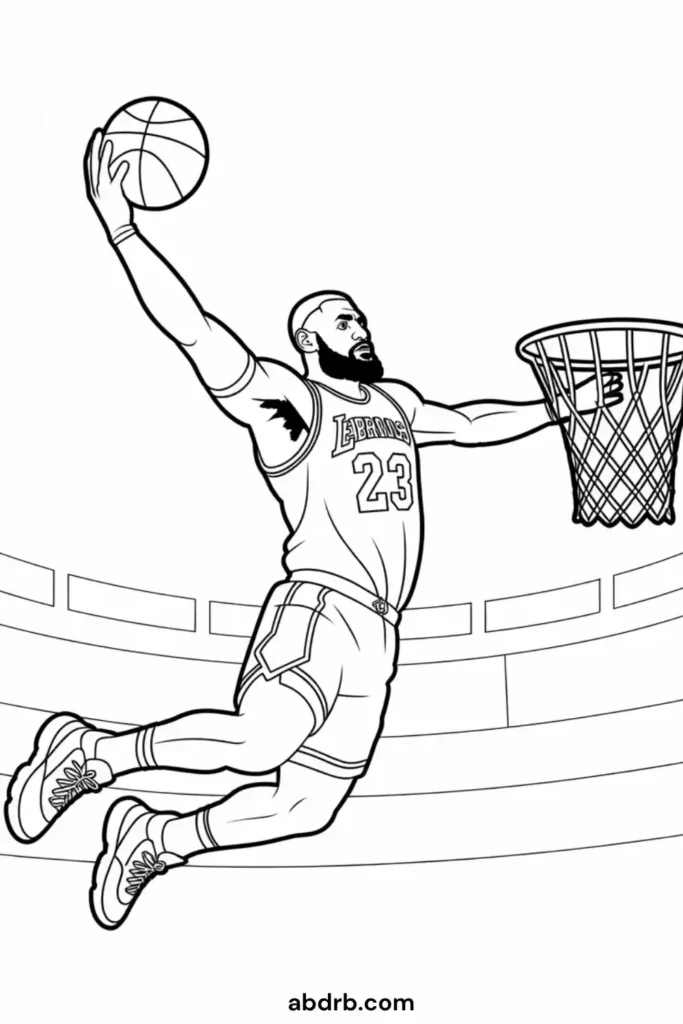 LeBron James Coloring Pages (10)
