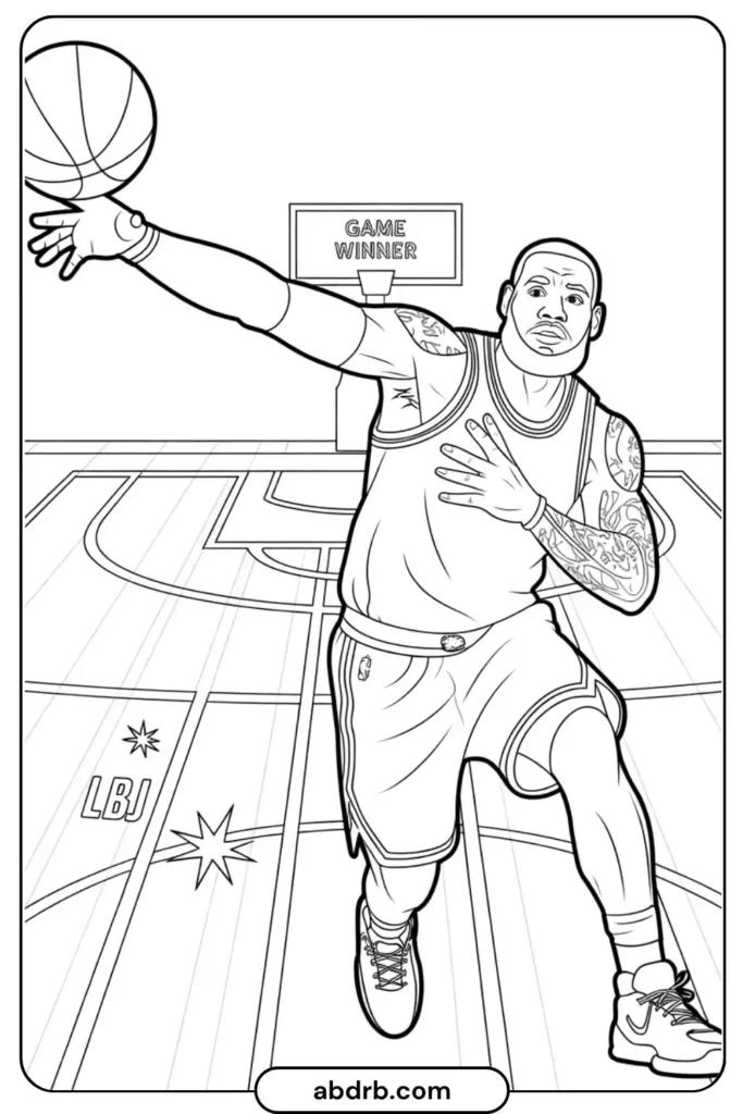 LeBron James Coloring Pages (7)