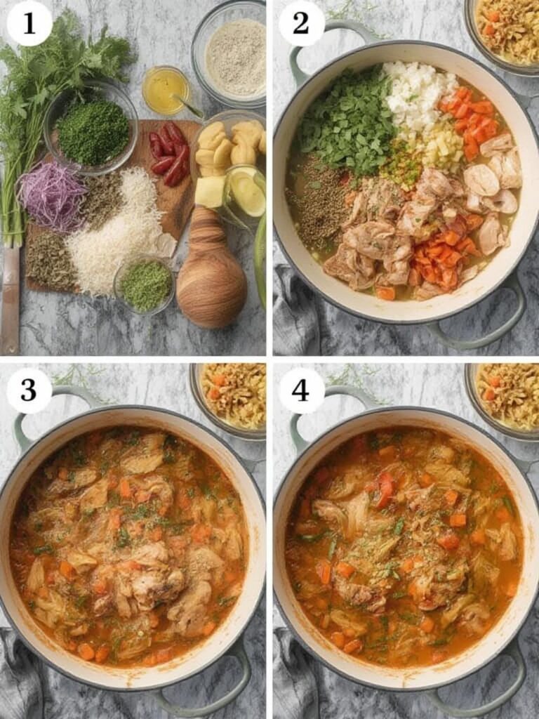 chicken noodle soup recipe, homemade chicken soup, Step