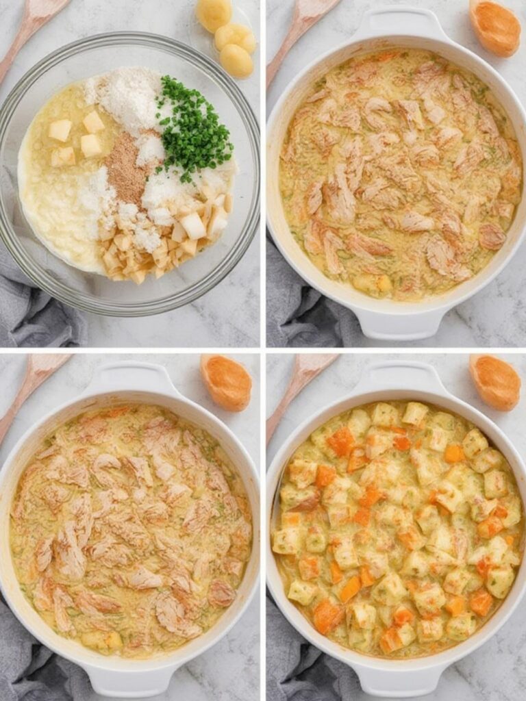 chicken pot pie recipe, turkey pot pie recipe, Step