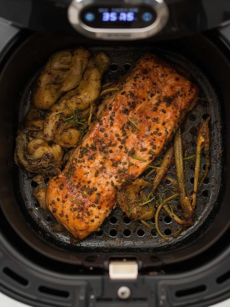 salmon air fryer recipe, air fryer salmon cooking time